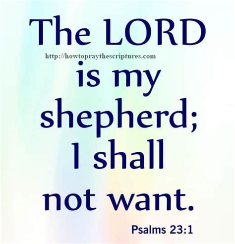 The Lord Is My Shepherd Psalms