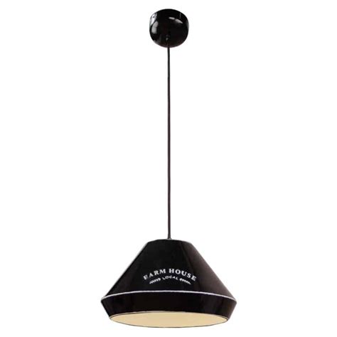 Hanglamp Jesse Vintage Zwart Farm House 32cm LICHY LAMPEN