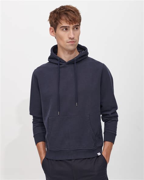 Perfect Navy Blue Hoodie For Men 400gsm Organic Cotton