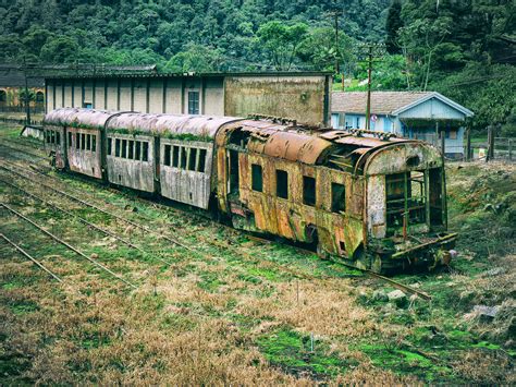 Deserted Places: The abandoned trains of an old British railway station in Brazil