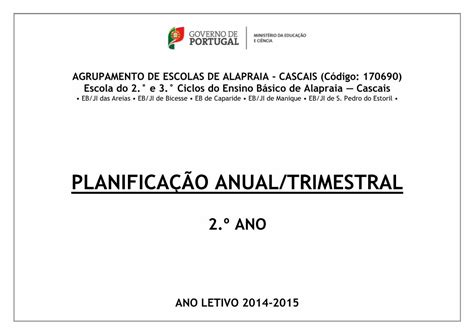 Pdf Agrupamento De Escolas De Alapraia Cascais