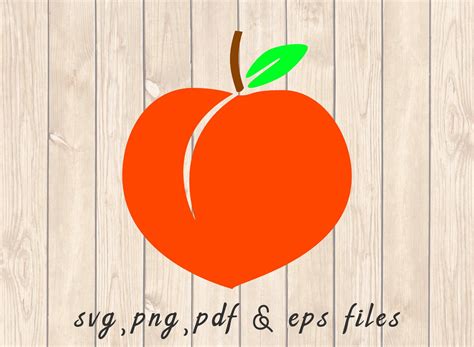 Peach SVG PNG PDF Craft Cutting File Etsy