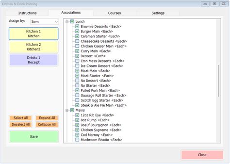 print  items   printers active workspace