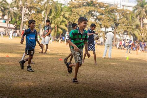 Kids Playing Football at Mumbai Ground Editorial Stock Photo - Image of ...