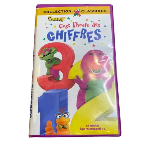 BARNEY CEST LHEURE Des Chiffres VHS Francais French Clamshell HTF EUR