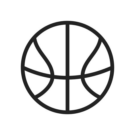 basketball outline icon 13633837 Vector Art at Vecteezy