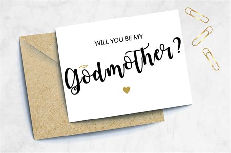 Godmother Proposal Card Be My Godmother Card Printable Card For