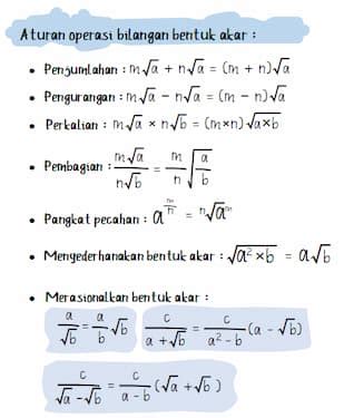 Rumus Materi Perpangkatan Dan Bentuk Akar Kelas Idschool Net