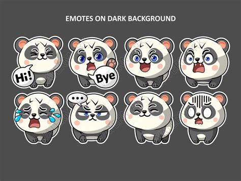 Panda Emotes Pack 3 Emotes For Twitch Discord And Etsy