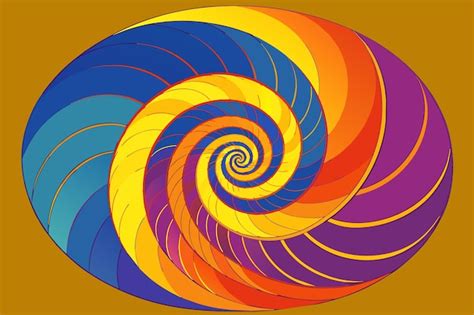 Premium Vector | Spiral design incorporating Fibonacci sequence