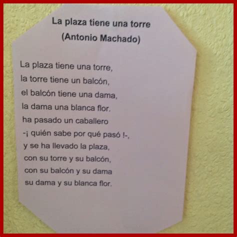 This Is How We Learn Spanish A Poem La Plaza Tiene Una Torre