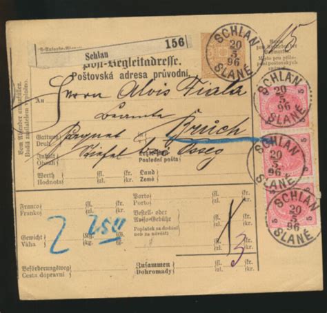 Post Begleitadresse Aus Schlan Slane Mit Kreuzer Ebay