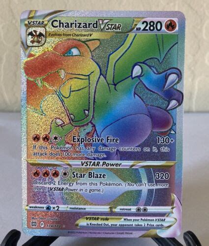 Pokémon TCG Charizard VSTAR Secret Rainbow Rare 174 172 Brilliant