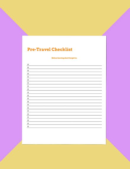 Free Blank Travel Planner Template - Word, Apple Pages | Template.net