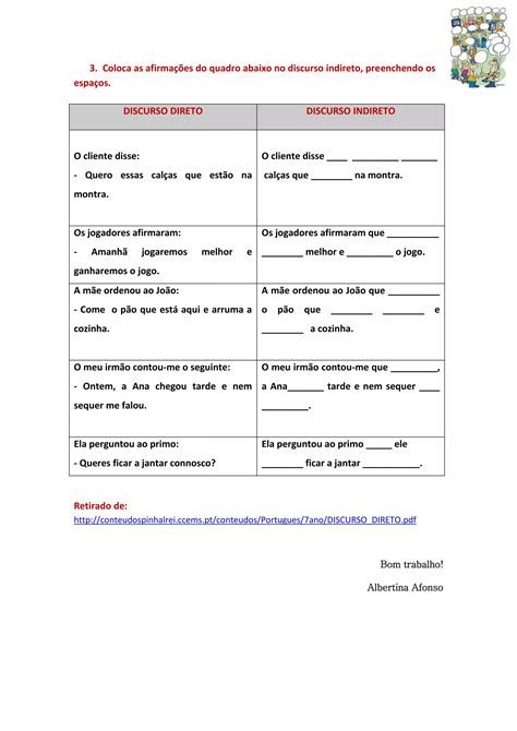 Cel Discurso Direto E Indireto Convertido Pdf