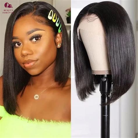 Beauty Forever Glueless Bob Wig Lace Front Human Hair Wigs 13x4 Pre