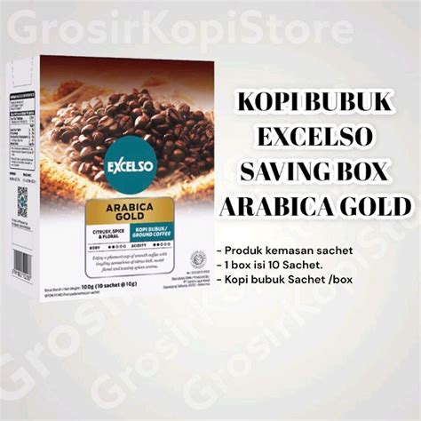 Jual EXCELSO ARABICA GOLD SAVING BOX Kopi Bubuk Sachet Shopee Indonesia