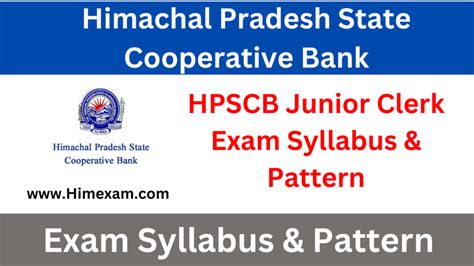 HPSCB Junior Clerk Exam Syllabus Pattern Himexam