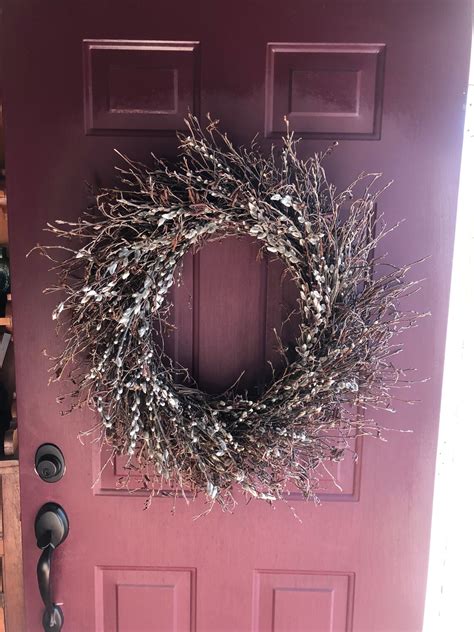 Extra Large Pussy Willow And Twig Wreath Etsy