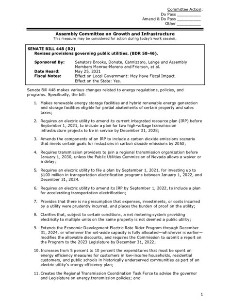 Fillable Online Bill Page For SB 448 Bill Page For SB 448 Fax Email