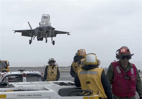 Marines Load Record 16 F 35bs Aboard Uss Tripoli Test Of ‘lightning Carrier Concept Usni News