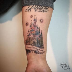 33 Exquisite Disney Castle Tattoo Designs TattooBlend