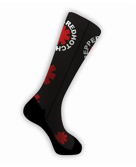 Meia Cano Alto Red Hot Chili Peppers Tradicional Black Bos Store