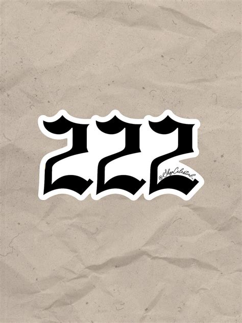 Pegatina 222 / Pegatina de número de ángel / Pegatina de computadora