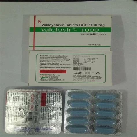 Valacyclovir Tablet 1000mg At Rs 641 Stripe Valacyclovir Tablet In