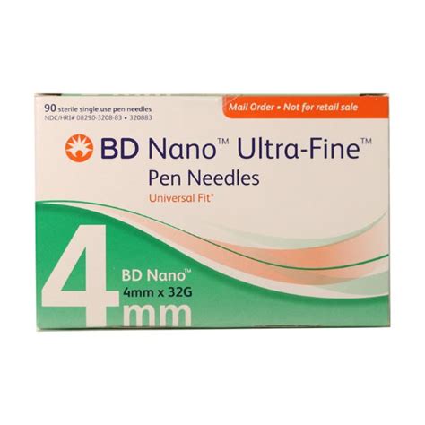 BD Nano Ultra Fine Pen Needles 4mm X 32g Diabetic Supplies Hub