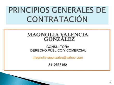 Principios Generales De La Contrataci N Ppt Descargar