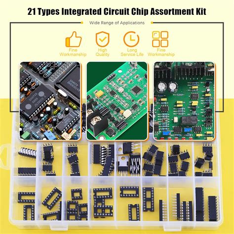 Rustark Kit Surtido De Chips De Circuito Integrado De 21 Tipos Opamp