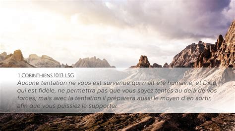 1 Corinthiens 10 13 LSG Desktop Wallpaper Aucune Tentation Ne Vous