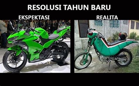 Meme Ekspektasi Vs Realita Tahun Baru