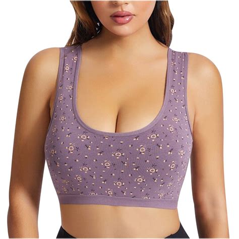 Quyuon Womens Plus Size Bras Clearance Sports Bra Support Solid