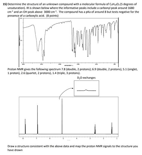 Solved Determine The Structure Of An Unknown Compound With A Molecular Formula Of C9h10o2 5