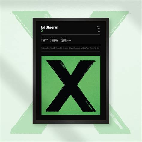 Ed Sheeran X Album Art Poster Print Etsy