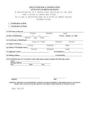 Fillable Online Aransascountytx Application For A Certification As To