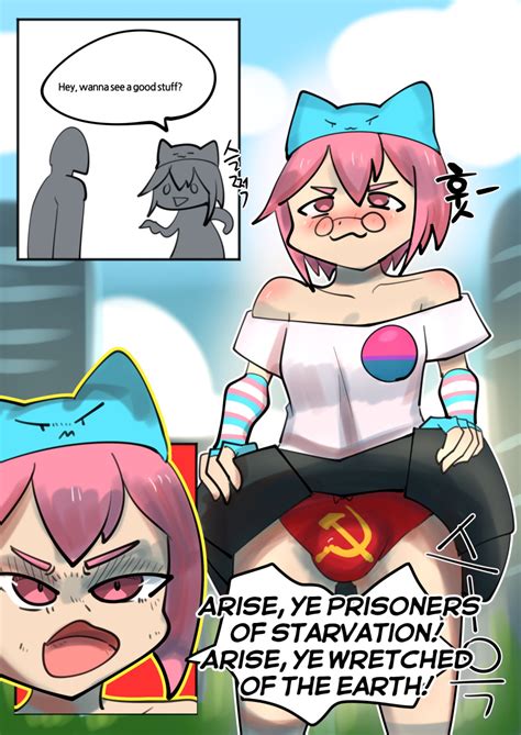 Rule Girls Anon Bisexual Pride Colors Bulge Comic Communism