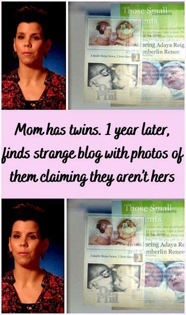 Mom has twins 1 year later finds strange blog with photos of them ...