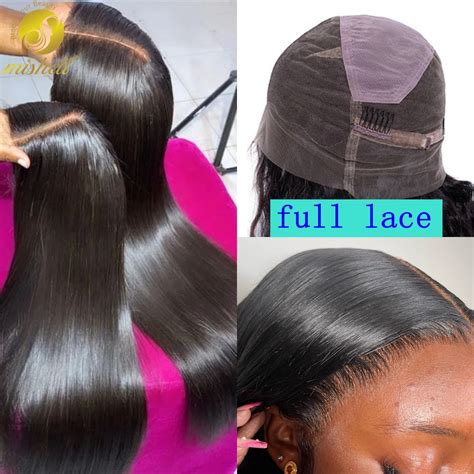 Perruque Full Lace Wig Remy Naturelle Lisse Pouces Perruques Lace