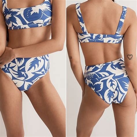 Madewell Swim Madewell Second Wave High Waisted Cheeky Bikini