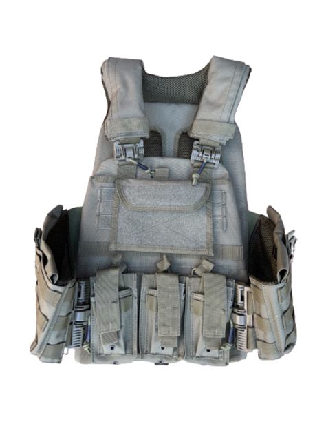 Full Tactical Vest With Pouches Olive Green Pro Anabolics