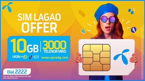 Telenor Sim Lagao Offer 2024 Free 10GB 3000 Minutes