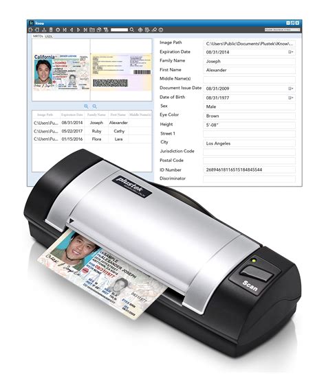 Plustek Duplex Driver License Scanner And Reader With Software Bundle