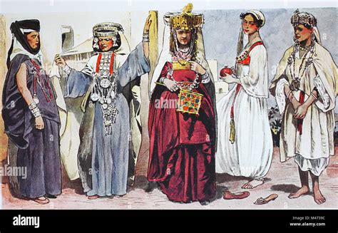 Clothing Fashion In Algeria Algiers Around The 19th Century From