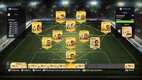 FIFA 15 Squad Builder Serie A 3 5 2 60K YouTube