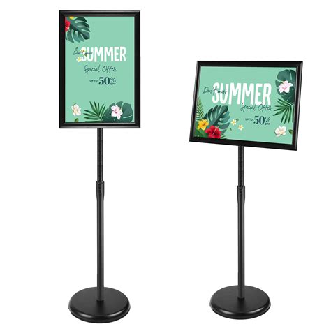 Buy A3 A4 Stand Adjustable Floor Standing Aluminum Display Stands