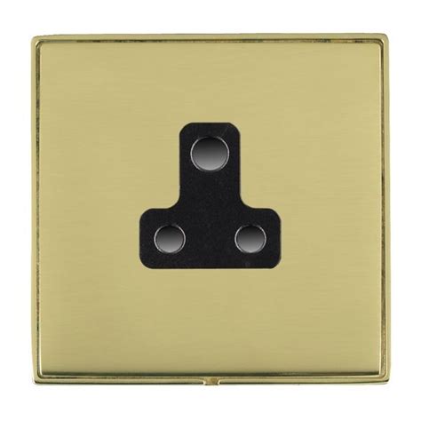 Hamilton Linea Duo Cfx Polished Brass Framepolished Brass Plate 1 Gang 5a Unswitched Socket