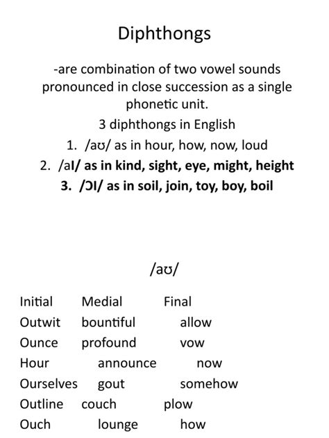 Diphthongs | PDF | Human Communication | Linguistics